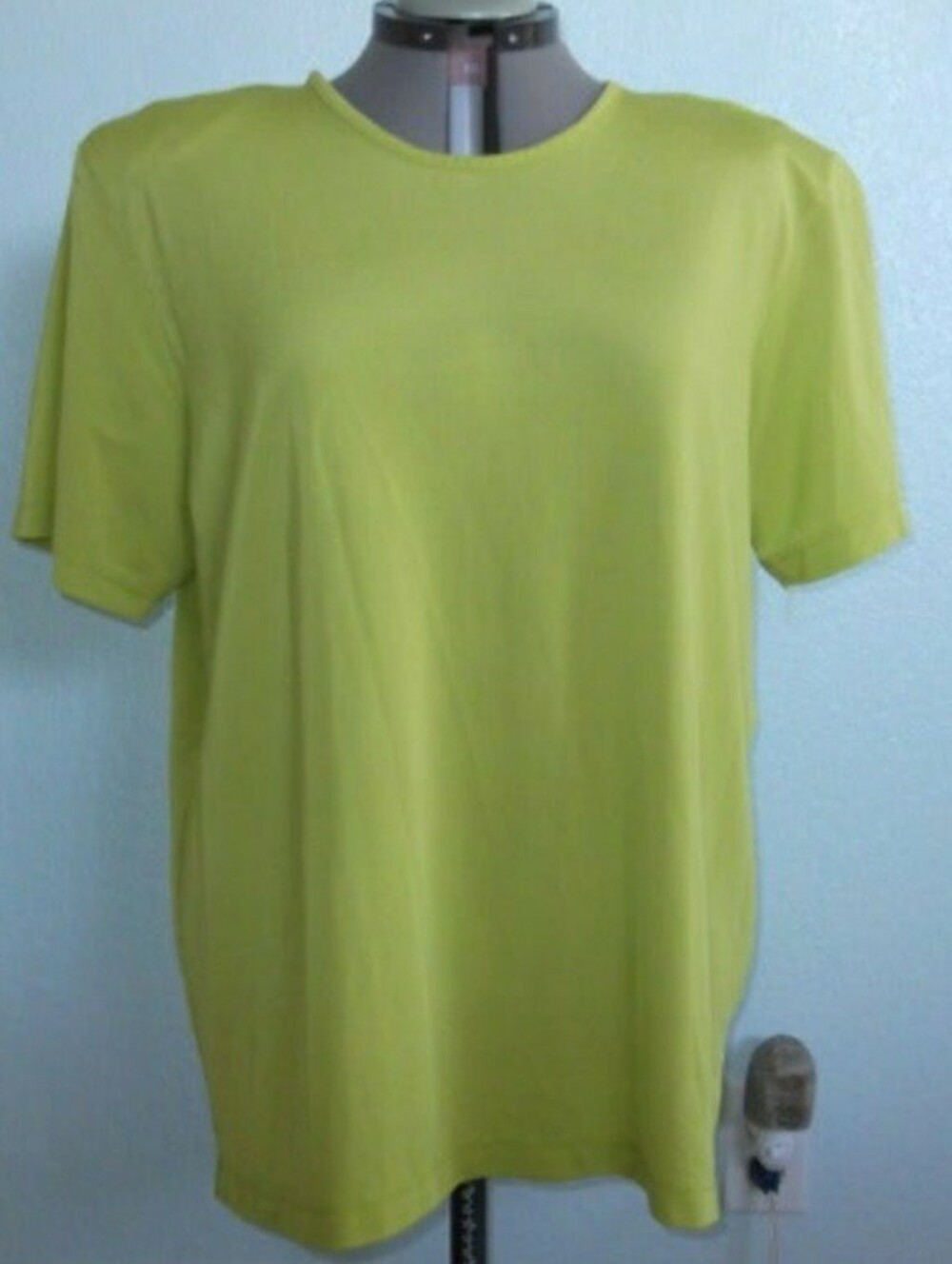 Elisabeth by Liz Claiborbe Lime Green Women’s Crew Neck Top, 3X (24-26)